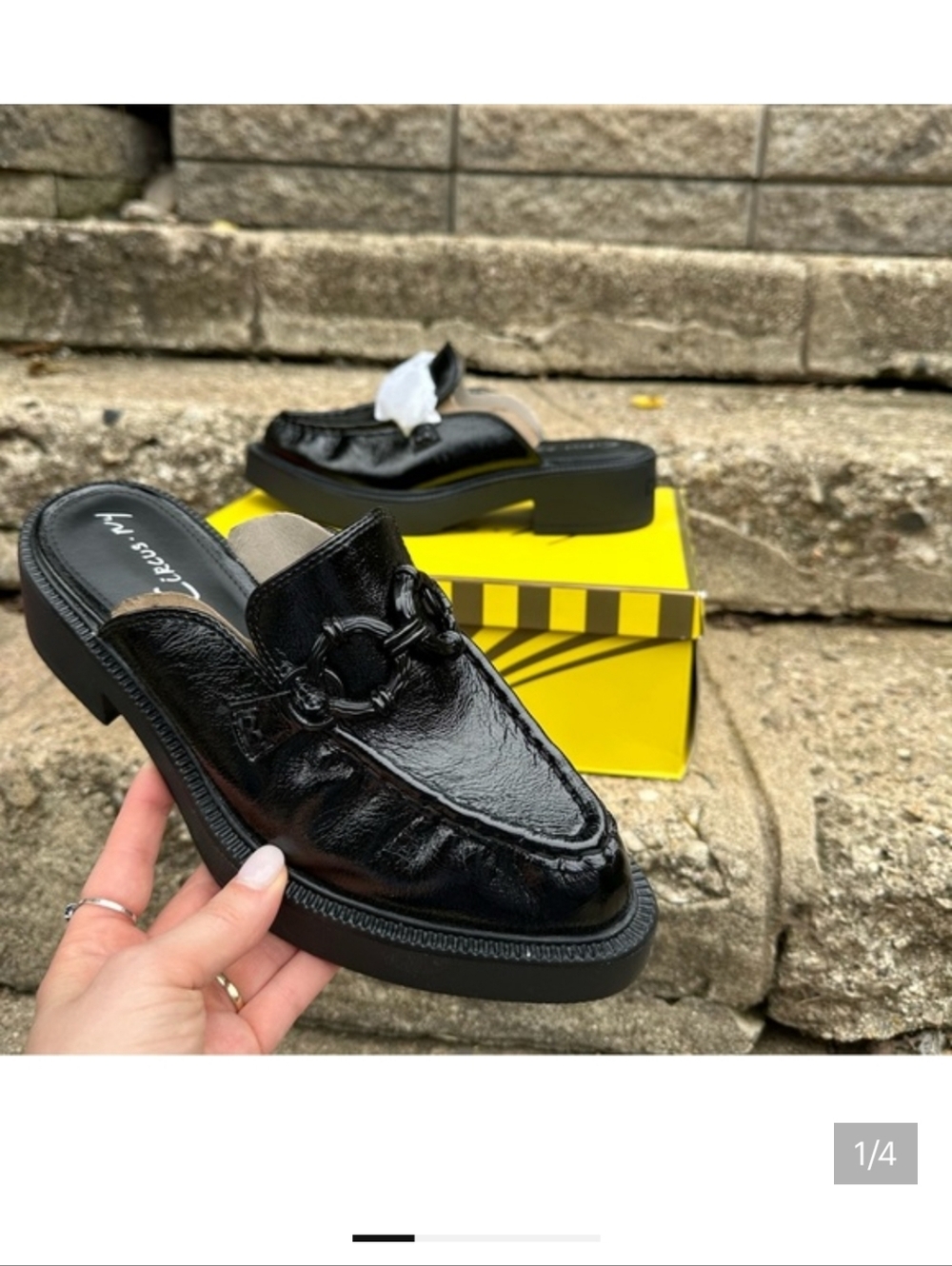 Sam Edelman Circus NY Patent Leather Mule Loafer NIB